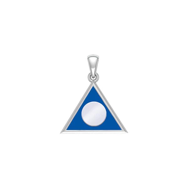 Al Anon Sterling Silver Pendant with Blue Enamel & Adjustable 18