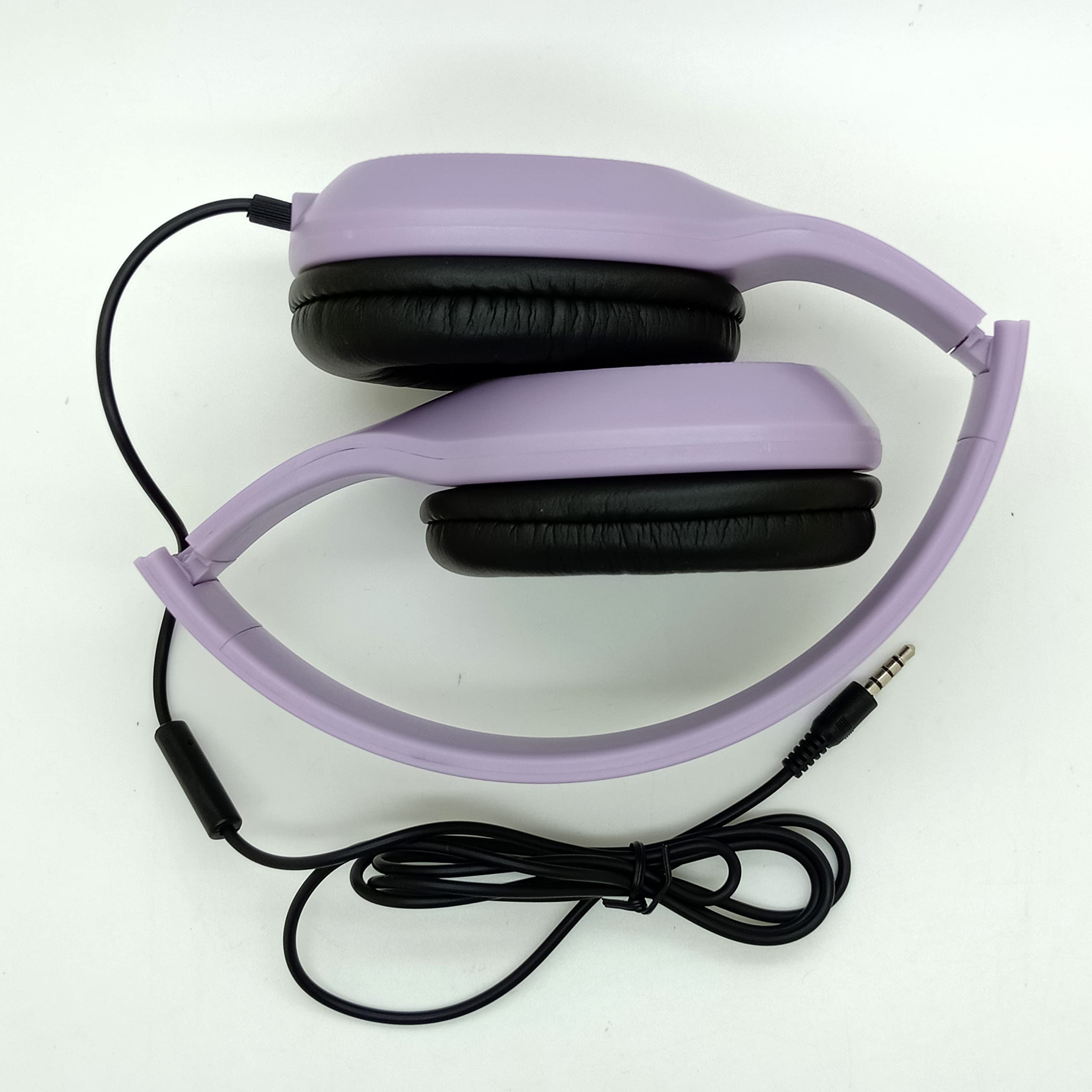 Noise Cancelling Headphones for Students - Durable Kids Headphones with Microphone, Unbreakable Design, Comfortable Fit (Purple) - Perfect for Online Classes, Studying & Gaming