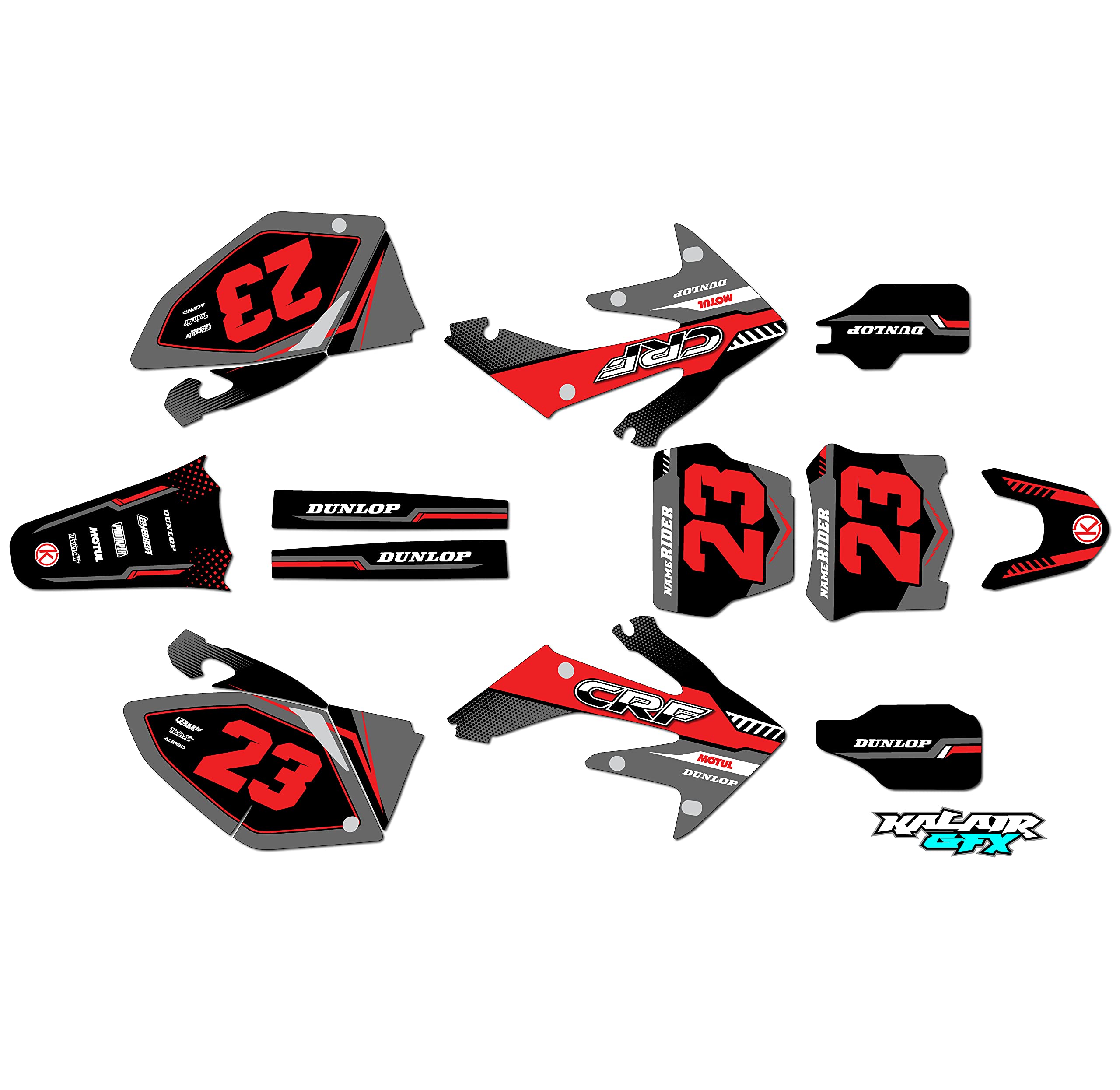 Viper Series Red 21 Mil Graphics Kit for Honda CRF250R (2004-2005) - Dirt Bike Stickers, Motocross Racing Decals, Motorcycle Accessories - Perfect for Pit Bikes, Off-Road Racing & Custom Bike Styling