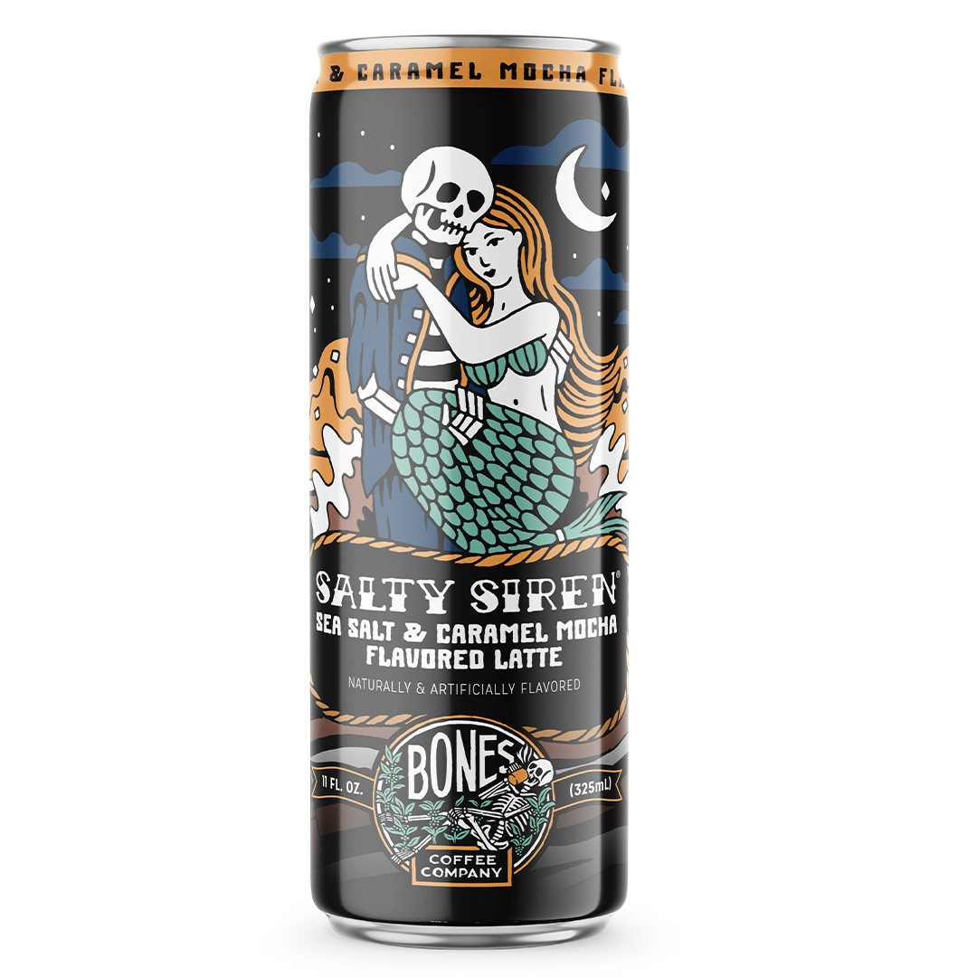 Salty Siren Latte Single Can - Premium Ready-to-Drink Coffee Beverage - Perfect for Office, Travel & On-the-Go Energy Boost