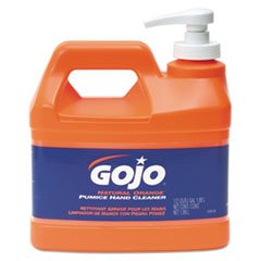 (3 Pack Value Bundle) GOJ095804 Natural Orange Pumice Hand Cleaner - Orange Citrus Scent, 0.5 Gallon Pump Bottle - Heavy Duty Hand Soap for Mechanics, Gardeners & DIY Enthusiasts