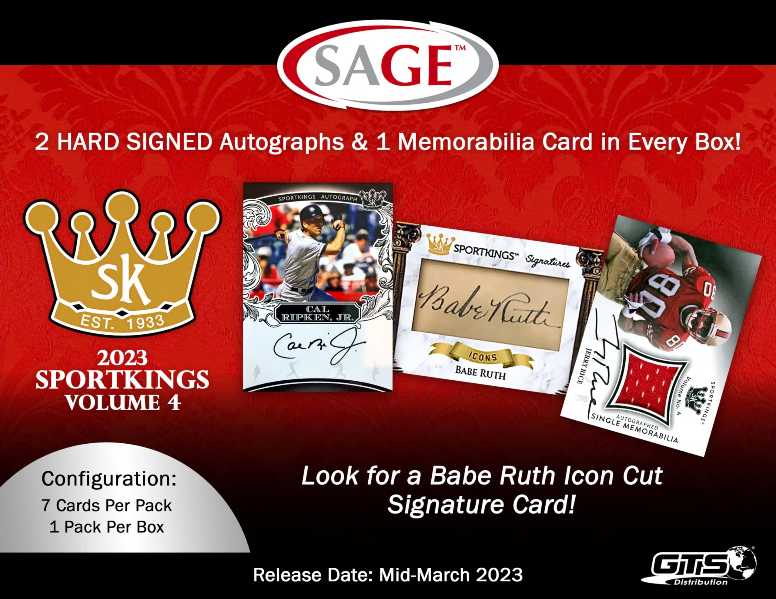 2024 Sportkings Volume 5 Blaster Box - Collectible Trading Cards for Sports Fans | Perfect for Gifts, Trading, and Display