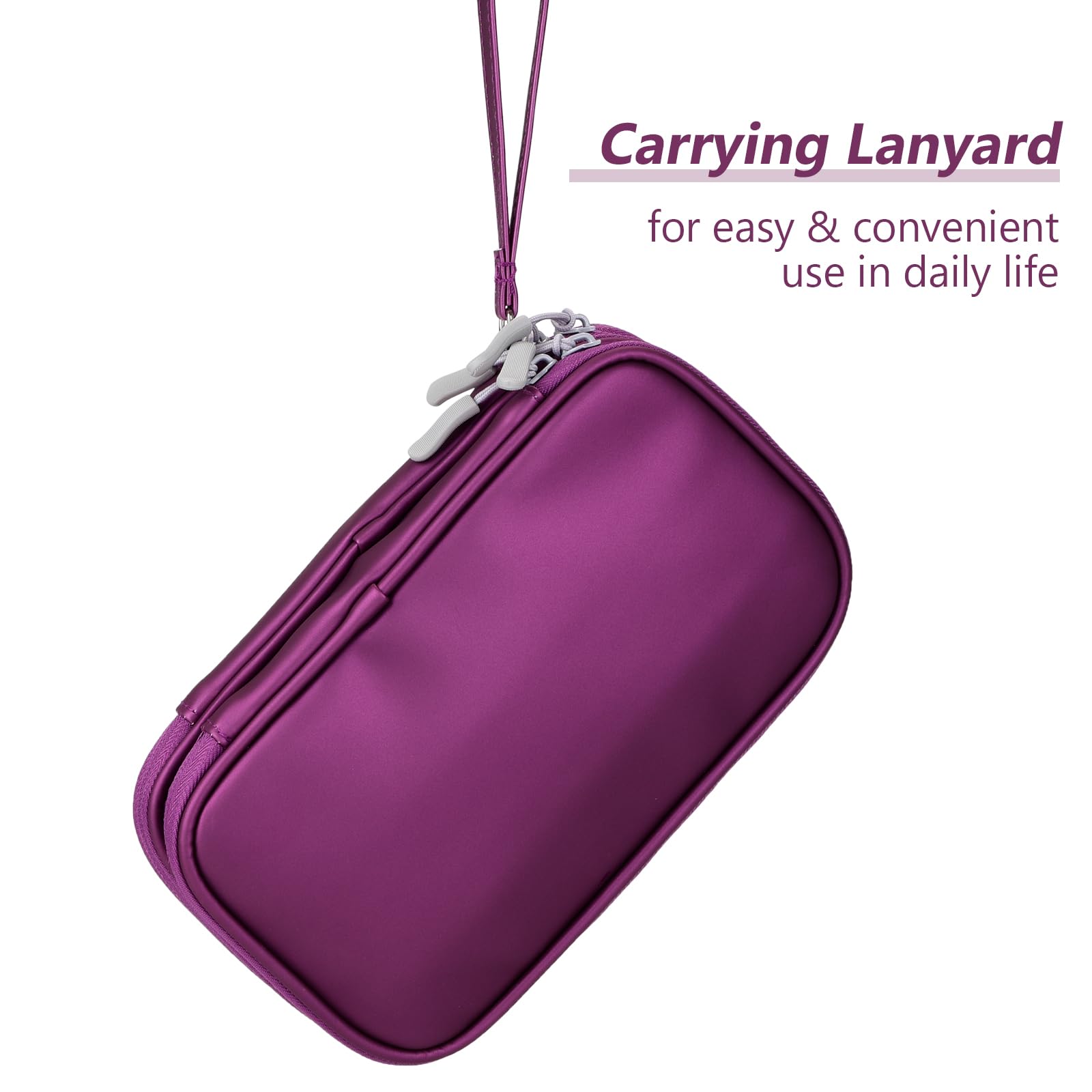 Electronics Organizer Travel Case - Medium Purple Tech Accessories Pouch for Cables, Chargers & Cords | Perfect for Carry-On Essentials & Business Travel Organization