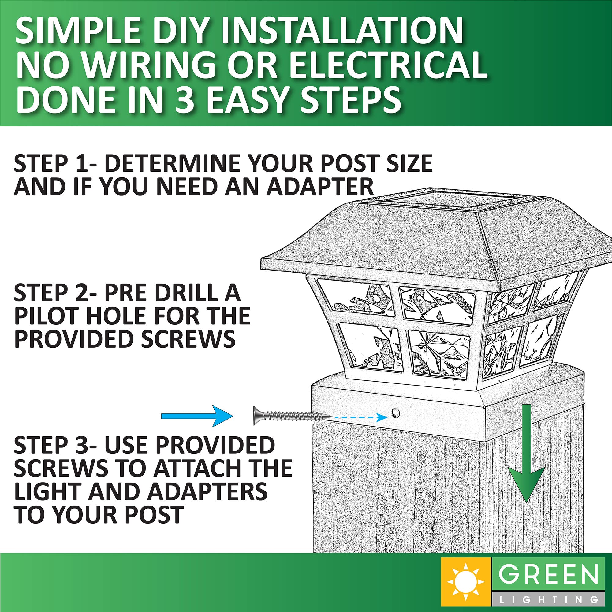 GreenLighting Evolve White Solar Post Cap Lights - Waterproof 4x4 & 5x5 Outdoor Solar Fence Post Lights - 8 Pack Weatherproof Solar Lighting for Vinyl/PVC Posts - Perfect for Driveway, Garden, Deck & Patio Lighting