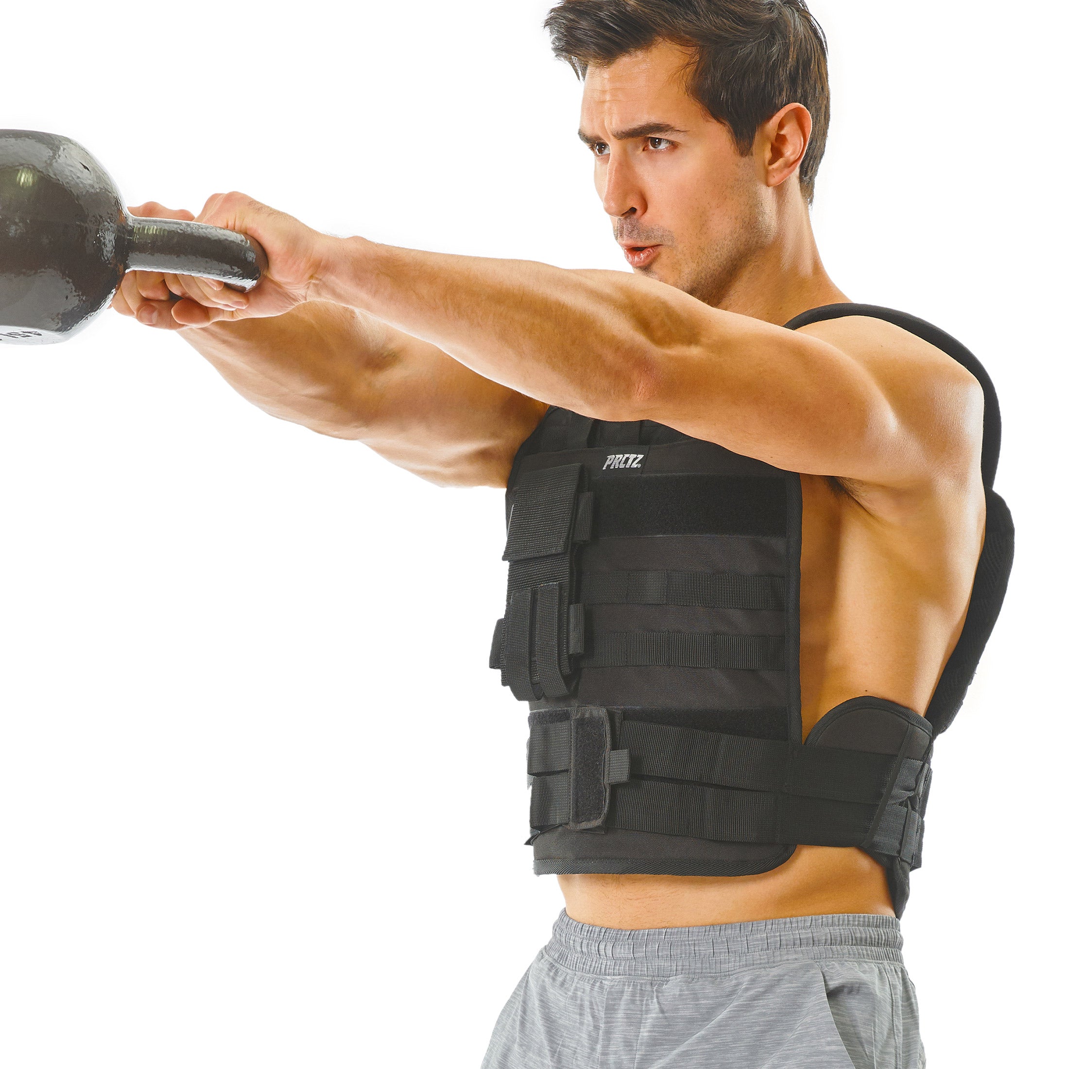 PRCTZ Adjustable Weighted Vest for Men & Women - 4-60 lbs Adjustable Weight - Strength Training, Running, Hiking & Fitness Workouts - Perfect for Home Gym, CrossFit & Outdoor Activities
