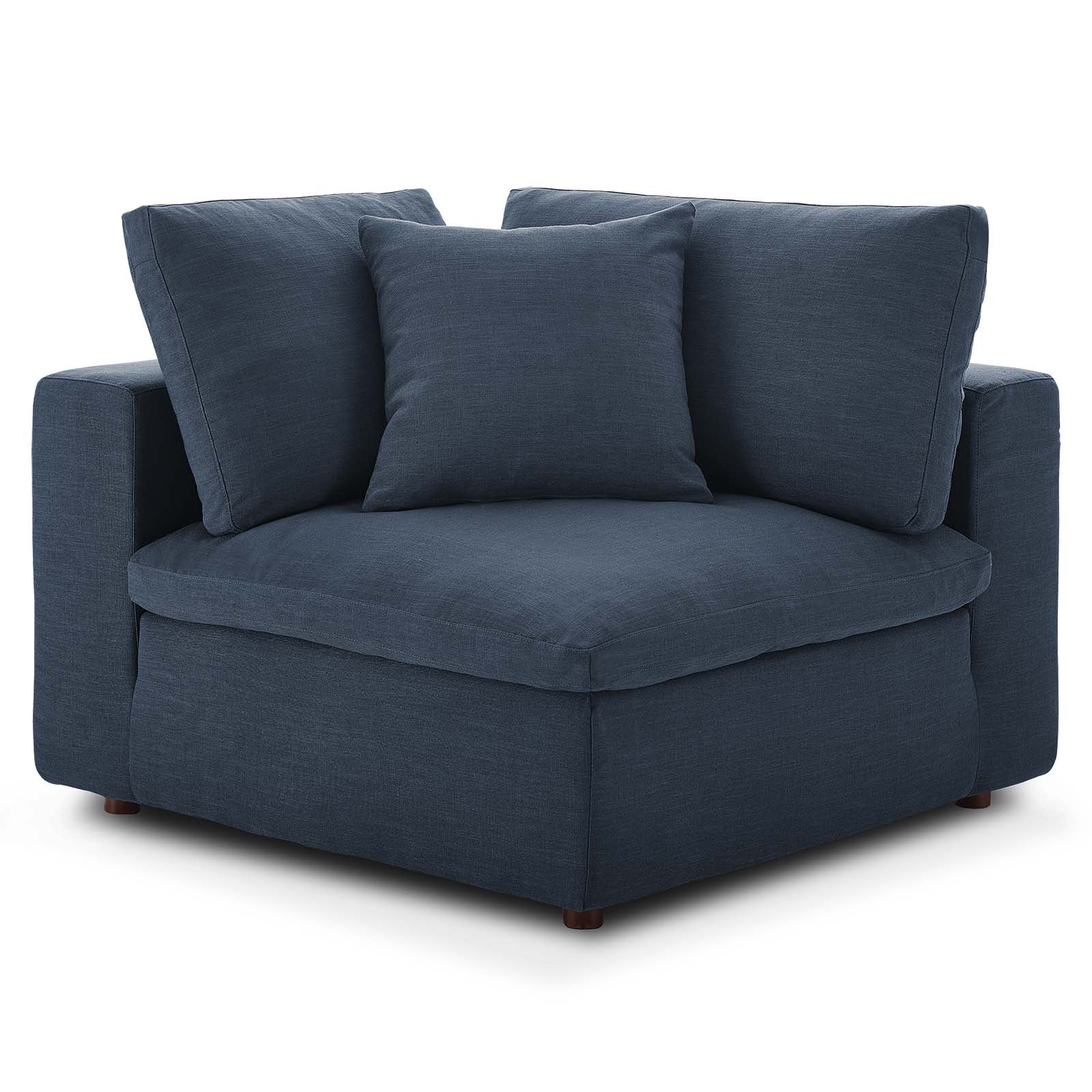 Commix Down Filled Overstuffed 7-Piece Sectional Sofa Set - Luxurious Comfort for Living Room, Family Room & Home Theater Seating