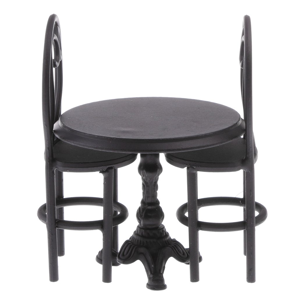 1:12 Scale Miniature Dollhouse Dining Table & Chairs Set - Realistic Wooden Furniture for Dollhouse Decor, DIY Crafts & Collectibles - Perfect for Miniature Enthusiasts, Model Train Scenes & Dollhouse Displays