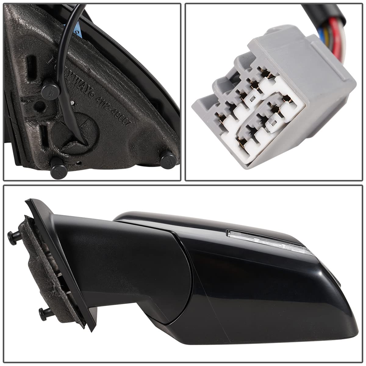 Auto Dynasty GM1320489 OE Style Driver Left Side Mirror - Manual Folding, Power Adjust, Heated Glass, Blind Spot Glass - Compatible with Chevy Traverse & GMC Acadia 2013-2015 | Replacement for Damaged Mirrors | Perfect for Winter Driving & Enhanced Safety