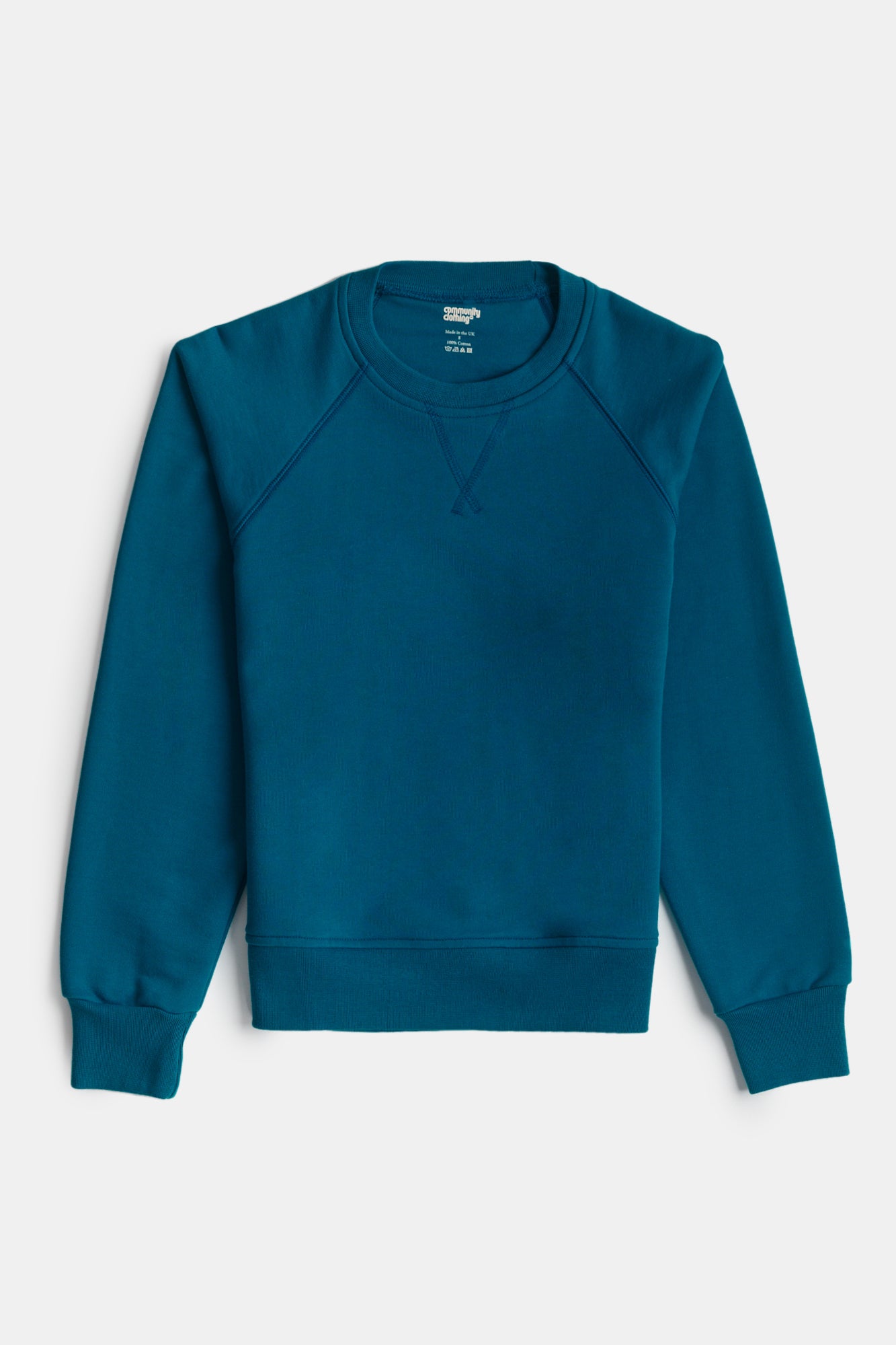 Women's Teal Raglan Sweatshirt - Soft Long Sleeve Pullover for Casual Wear, Lounge & Workout | Perfect for Everyday Comfort & Street Style Fashion