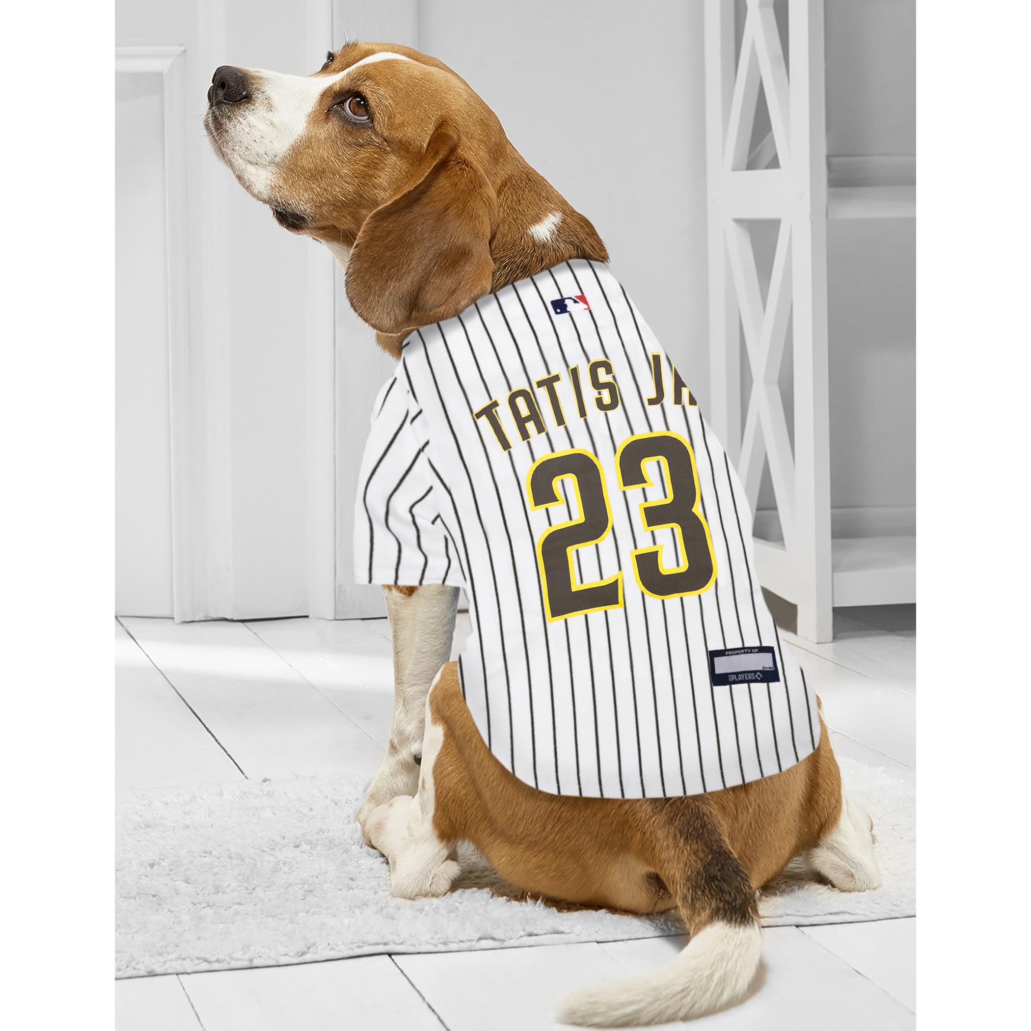 MLBPA Dog Jersey - Fernando Tatis Jr. #23 San Diego Padres Pet Jersey for Dogs & Cats - Breathable Mesh Baseball Jersey for Small Pets - Perfect for Game Day & Pet Costume Parties