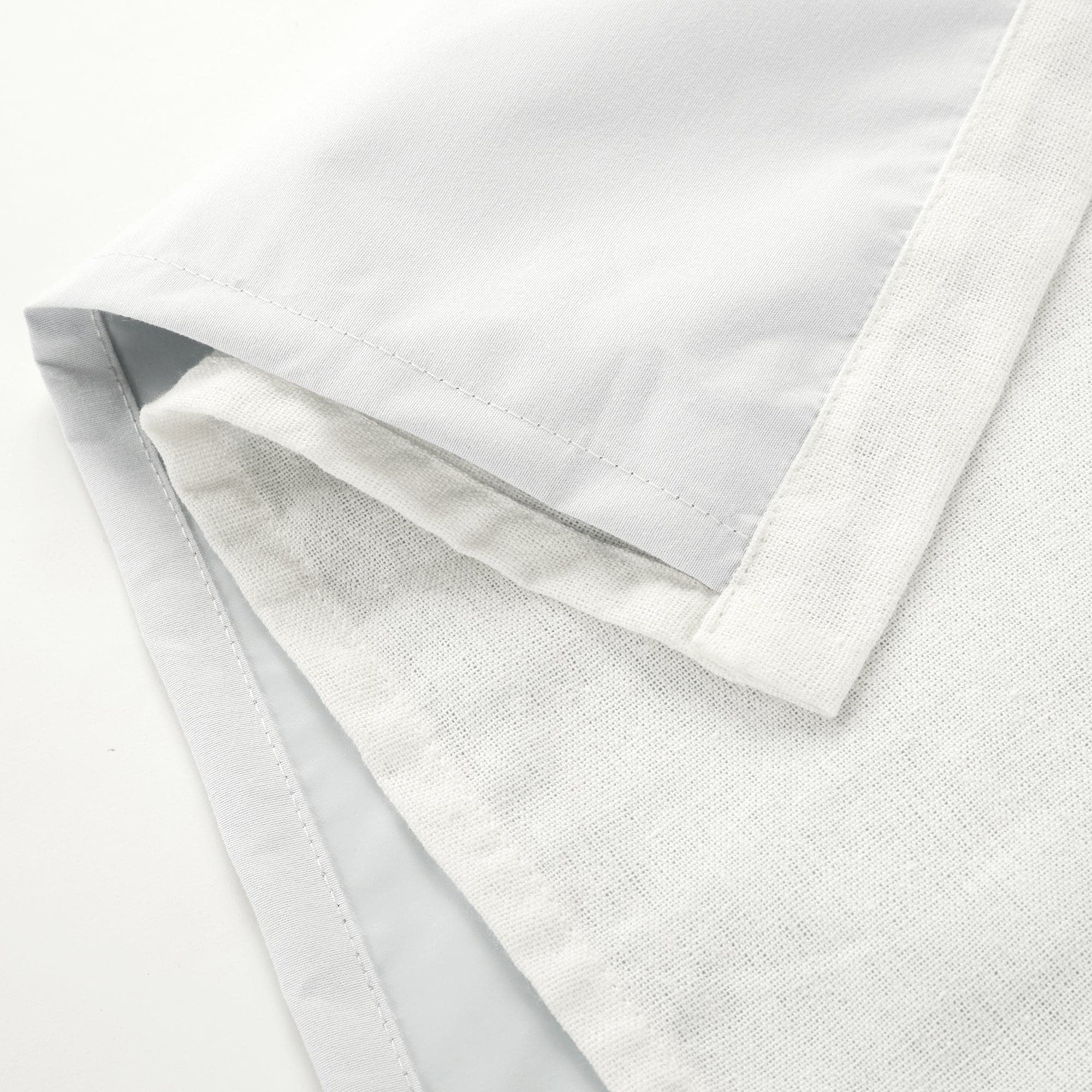 Blackout Linen Curtain Panels with Button Lining - 100% Light Blocking Window Drapes for Bedroom & Living Room Privacy & Sleep