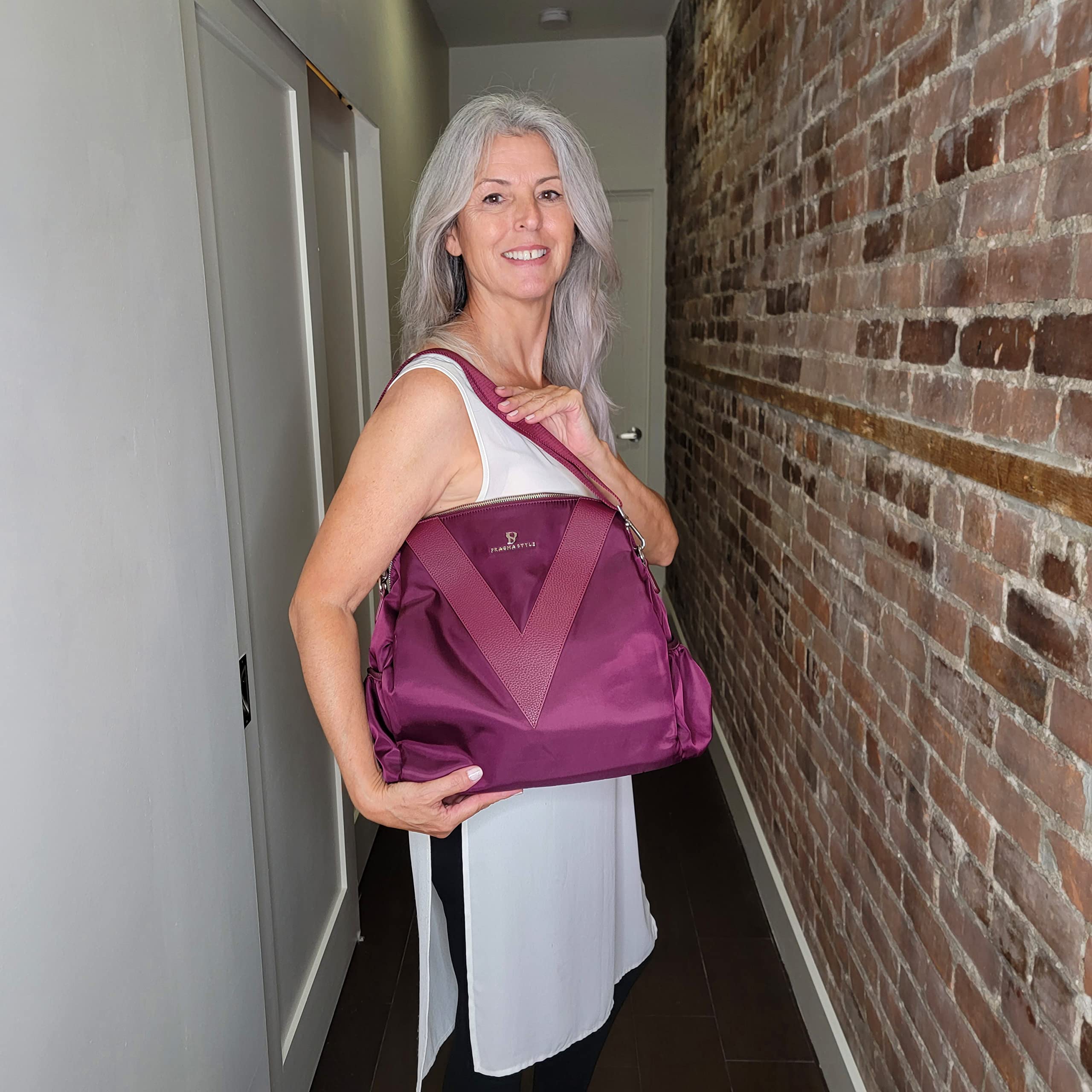V-Style Convertible Backpack Purse for Women - Stylish Purple Haze Crossbody Bag & Shoulder Bag - Perfect for Travel, Work, and Everyday Use