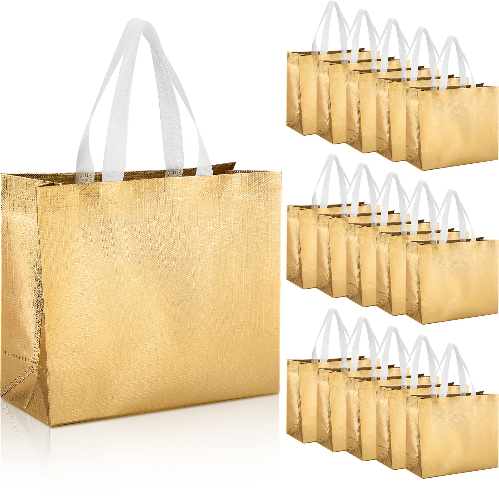 72 Pack Reusable Gift Bags with Handles - Glossy Eco-Friendly Tote Bags for Wedding, Bridesmaid, Birthday & Christmas Gifts - Perfect for Party Favors, Holiday Shopping & Sustainable Grocery Storage