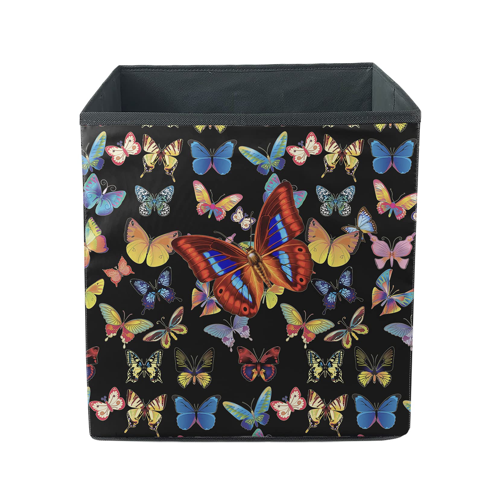 Colorful LED Butterfly Pattern Foldable Storage Bins - 13