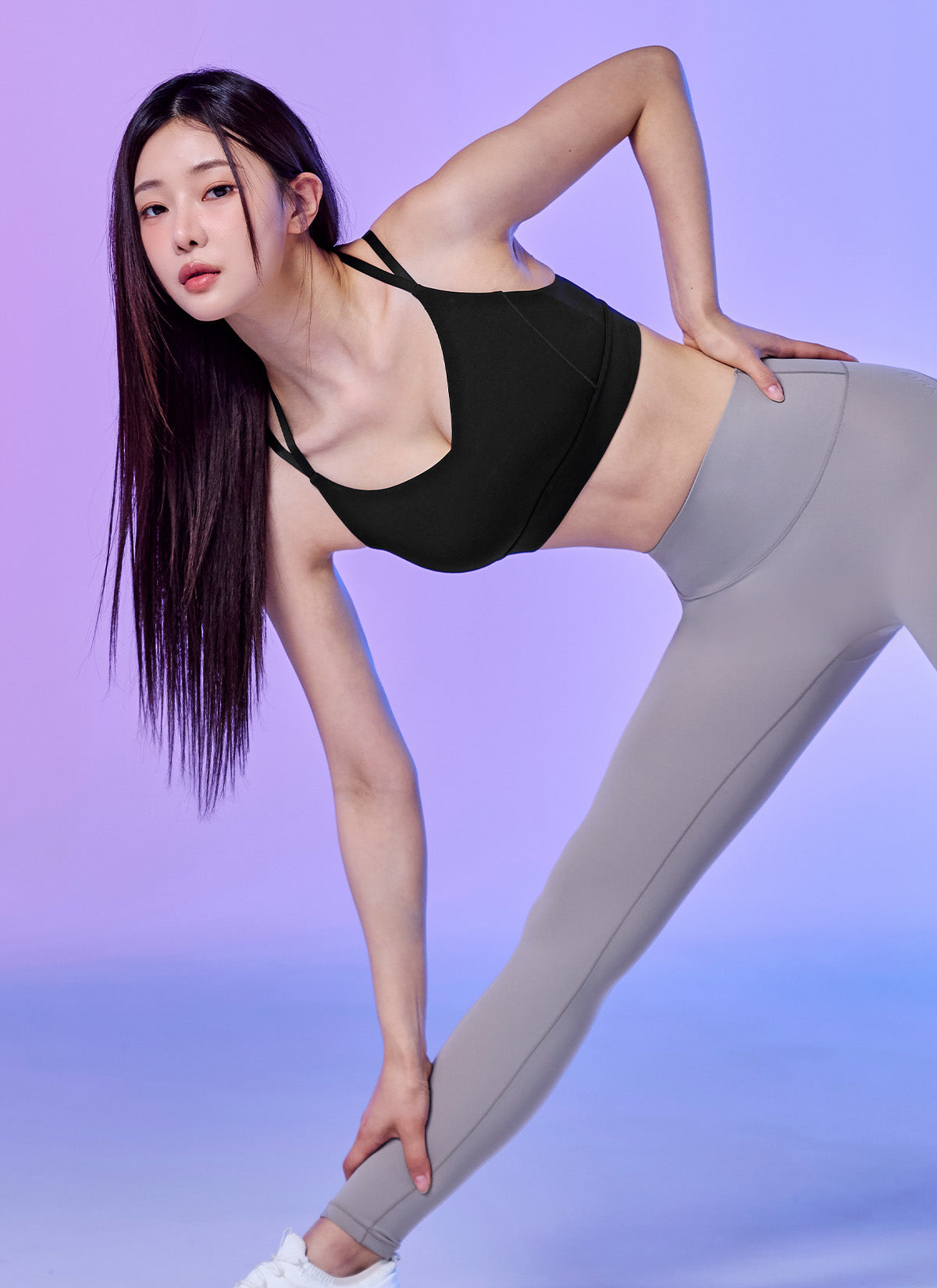 Black Label 360N 2-Way Adjustable Strap Sports Bra - Comfortable Support for Yoga, Running & Workouts