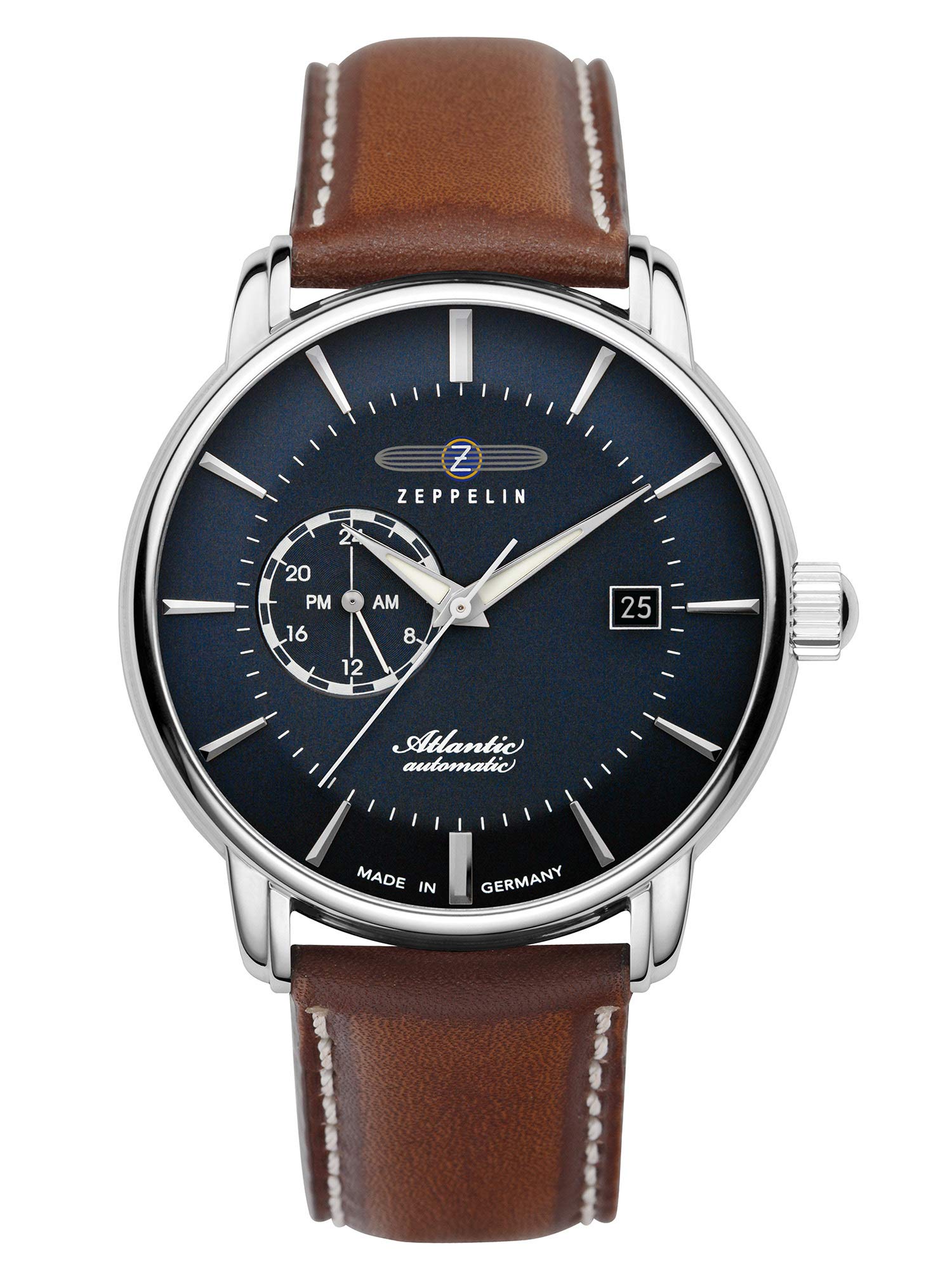Zeppelin Atlantic 8470 Automatic Men's Watch with Genuine Leather Strap & Date Display - Perfect for Business, Formal Occasions & Everyday Wear