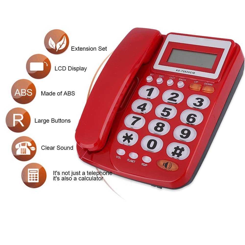 **Corded Landline Telephone with Caller ID, Speakerphone & LCD Display - Clear Sound, Big Buttons for Home & Office - Perfect for Elderly & Business Use**