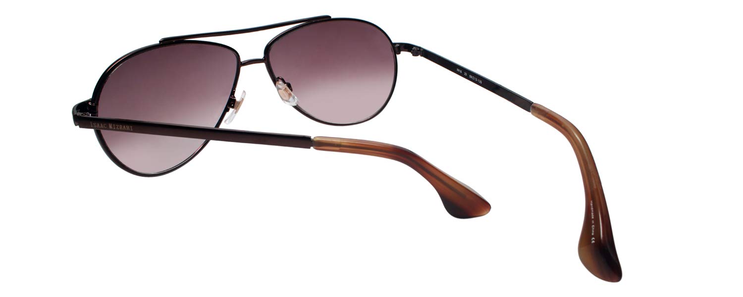 Isaac Mizrahi Men's Aviator Sunglasses - 16-20 Size, UV Protection, Polarized Lenses for Driving, Travel & Outdoor Activities