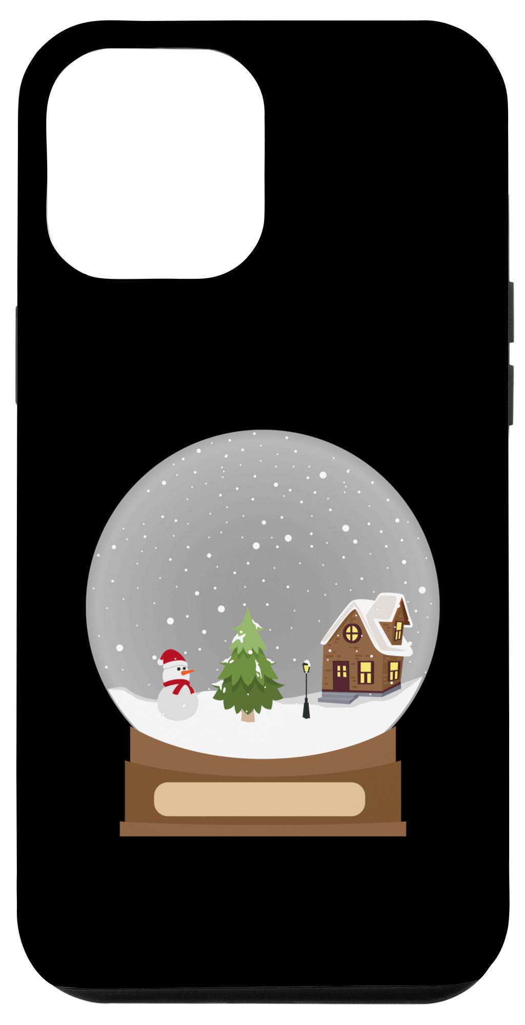 iPhone 12 Pro Max Christmas Snow Globe Winter Tree Snowman Phone Case - Holiday Gift for iPhone 12 Pro Max Users - Perfect for Christmas Decorations & Winter Celebrations