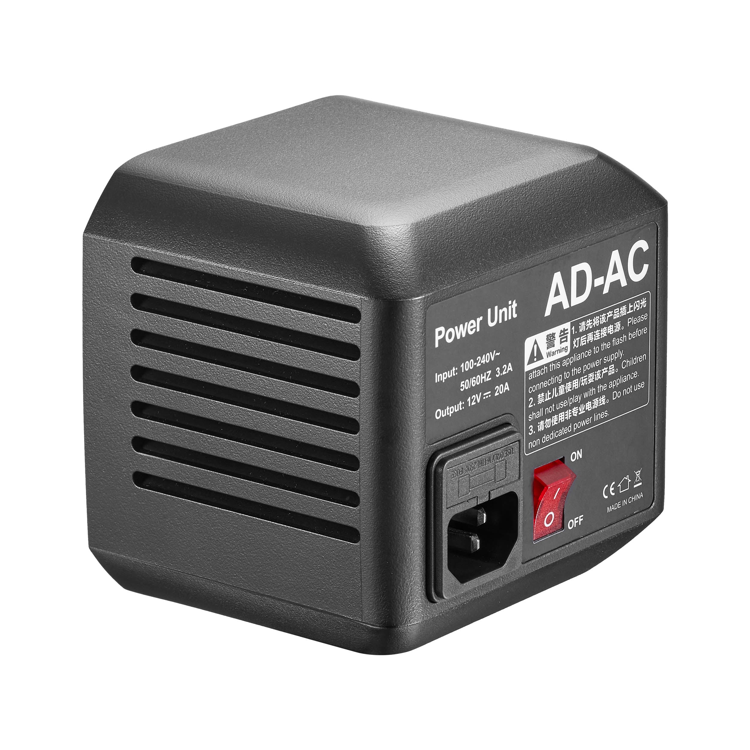 Godox AD600BMII & PiXAPRO CITI600TTL/CITI600 Manual AC Power Adapter - Replacement Mains Charger for Studio Flash & Photography Lighting (Perfect for Home Studio, Outdoor Shoots & Professional Photography)