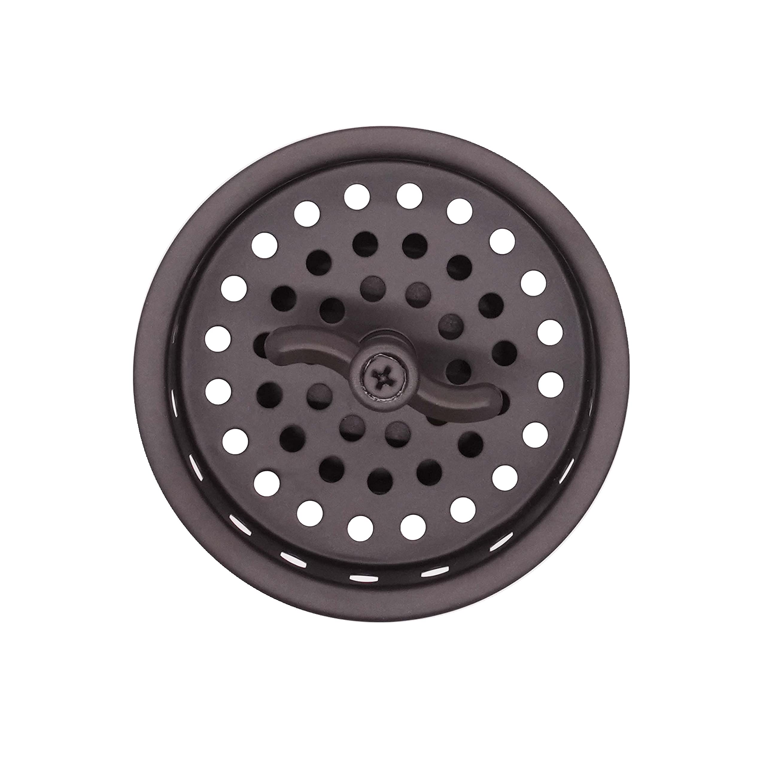 Westbrass D2155-12 Large Kitchen Basket Strainer with Wing Nut, Waste Disposal Flange & Stopper - Oil Rubbed Bronze for Sink Drainage & Food Waste Management