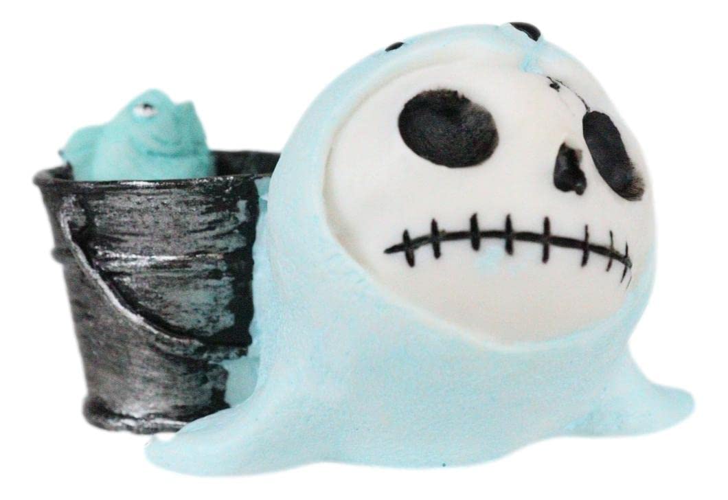 Ebros Gift Nautical Marine Furry Bones Rollie The Seal with Bucket of Fish Skeleton Monster Voodoo Costume Collectible Figurine - Halloween Decor, Macabre Home Display, Unique Gift for Horror Fans