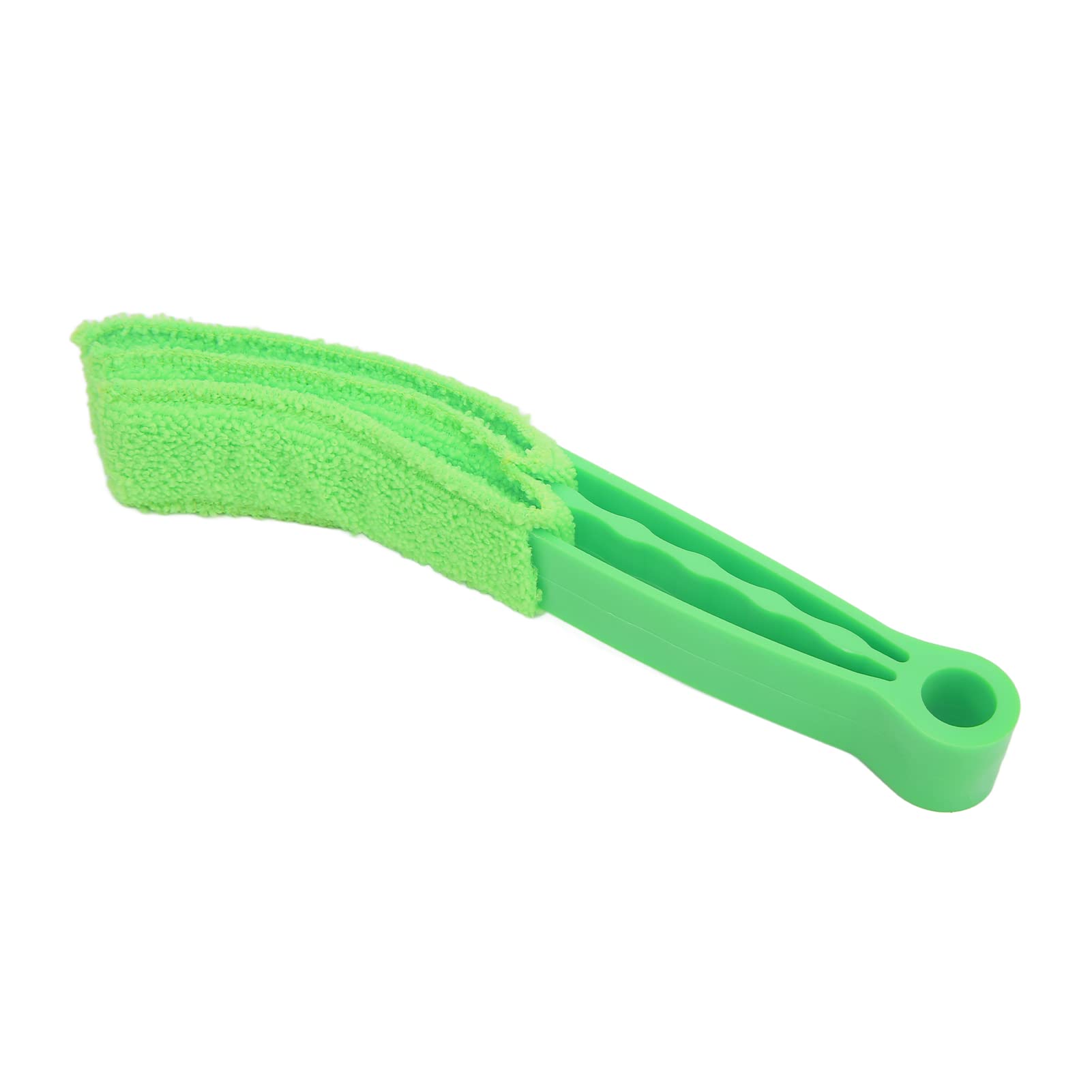 Qqmora Microfiber Window Blind Brush - Small Plastic Duster for Car Air Vents, Shutters & Fans (Green) - Perfect for Cleaning Hard-to-Reach Spots in Home & Vehicle