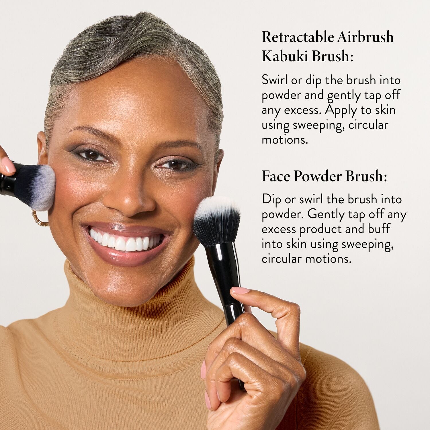 Blending Beauties 2-Piece Professional Makeup Brush Set for Foundation & Contouring - Perfect for Everyday Makeup & Professional Beauty Routines
