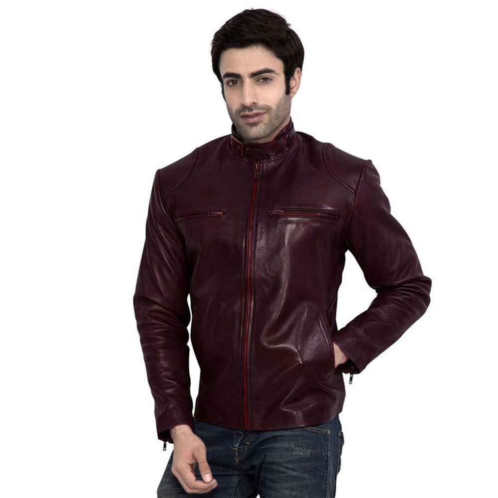 Men's Genuine Lambskin Leather Biker Jacket - Premium Motorcycle Riding Jacket for Men - Durable & Stylish for Casual Wear, Night Out, and Motorcycle Adventures