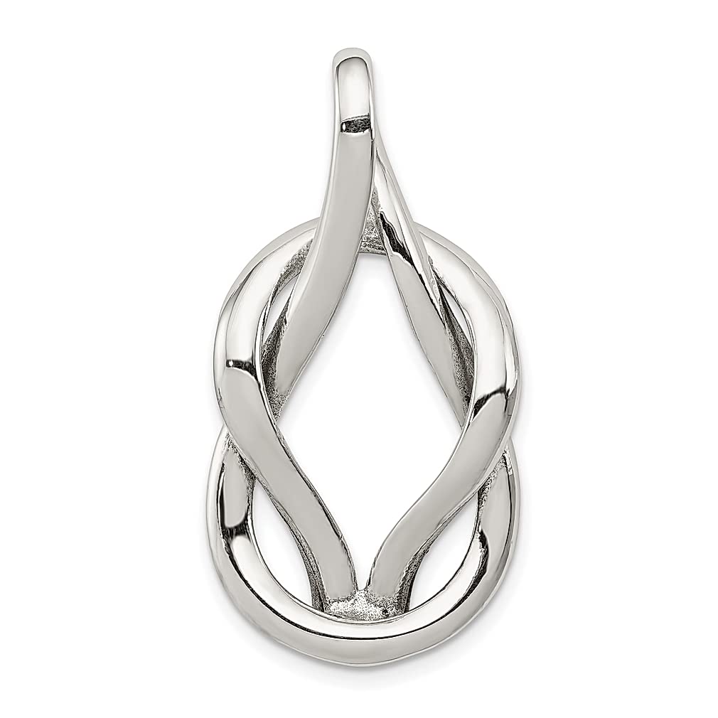925 Sterling Silver Slide Necklace Pendant Charm Omega Chain - Elegant Fine Jewelry Gift for Women, Her, Wife, Girlfriend - Perfect for Anniversary, Birthday, Valentine's Day & Special Occasions
