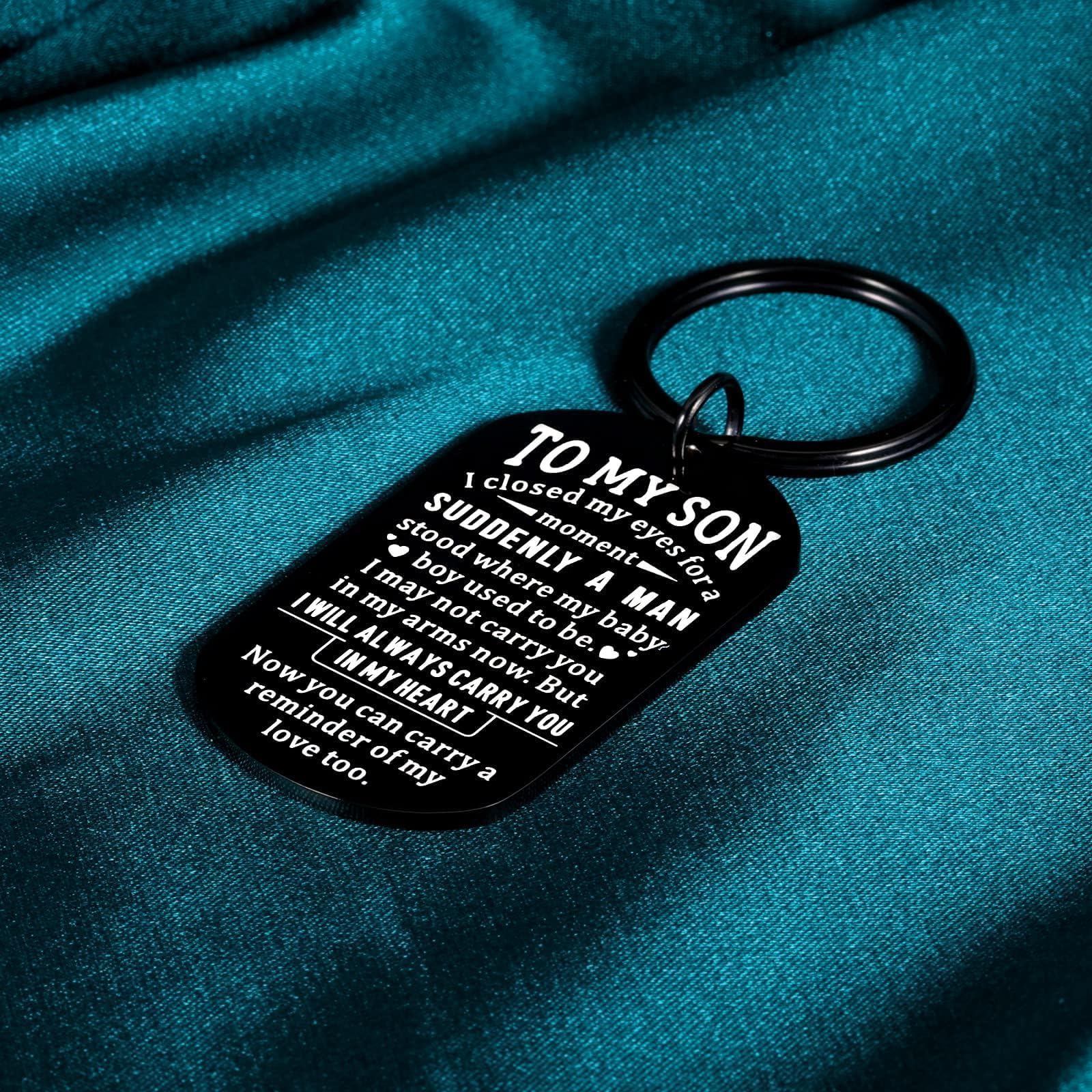 Inspirational Keychain Gift for Son - Birthday, Christmas, Easter