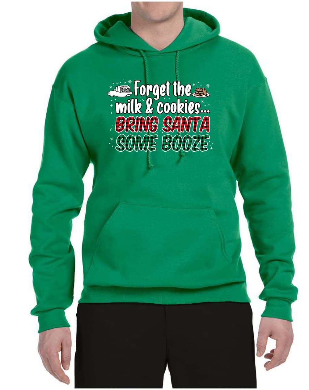 Wild Bobby Santa Booze Christmas Graphic Hoodie - Funny Unisex Sweatshirt for Holiday Parties & Gifts