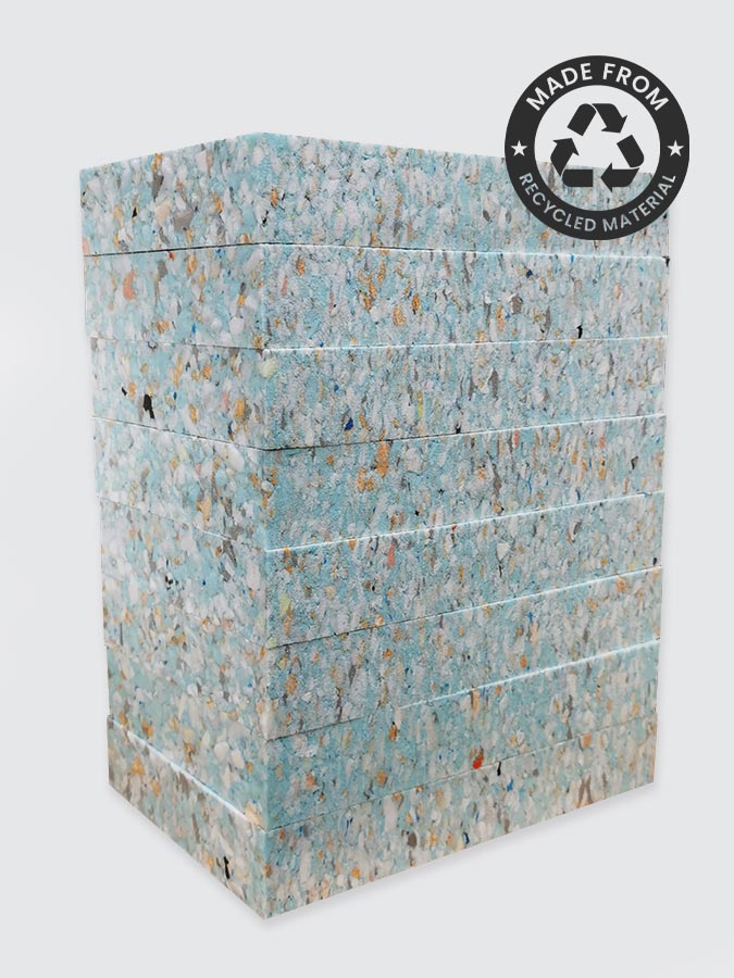 Eco-Friendly Recycled Chip Foam Yoga Blocks - 8 Pack Set for Yoga, Pilates & Home Workouts - Non-Slip Support for Beginners & Professionals - Perfect for Yoga Studios, Gyms & Home Exercise
