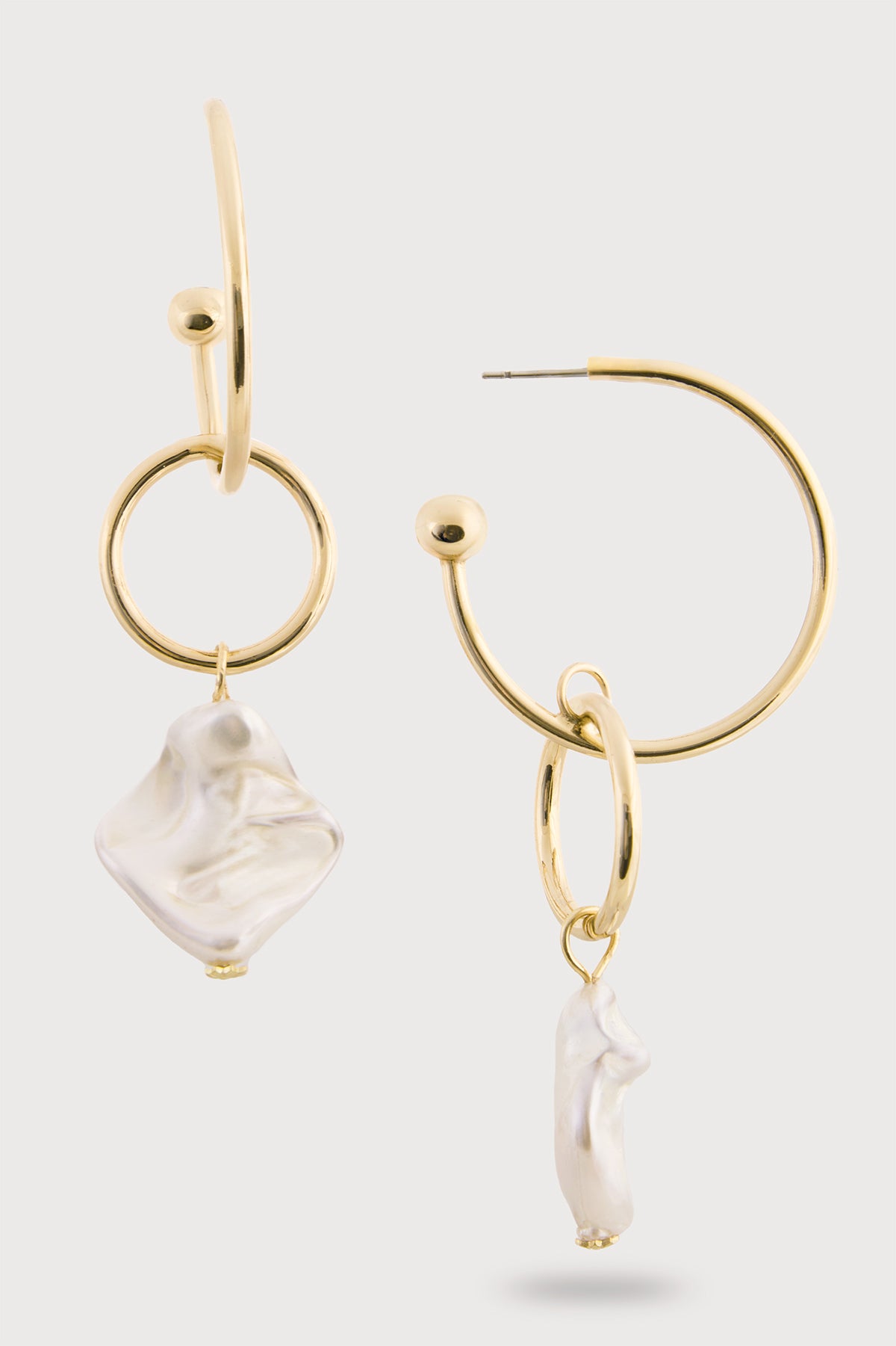 Stylish Pearl Multi Hoop Earrings for Women - Trendy Layered Dangle Earrings for Party, Wedding & Everyday Wear