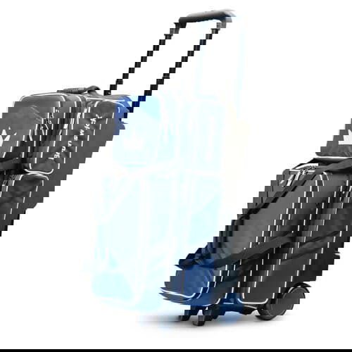 Brunswick Quest Triple Roller Blue Bowling Bag - Durable & Spacious for League Play & Tournaments | Perfect for Bowling Enthusiasts & Travel
