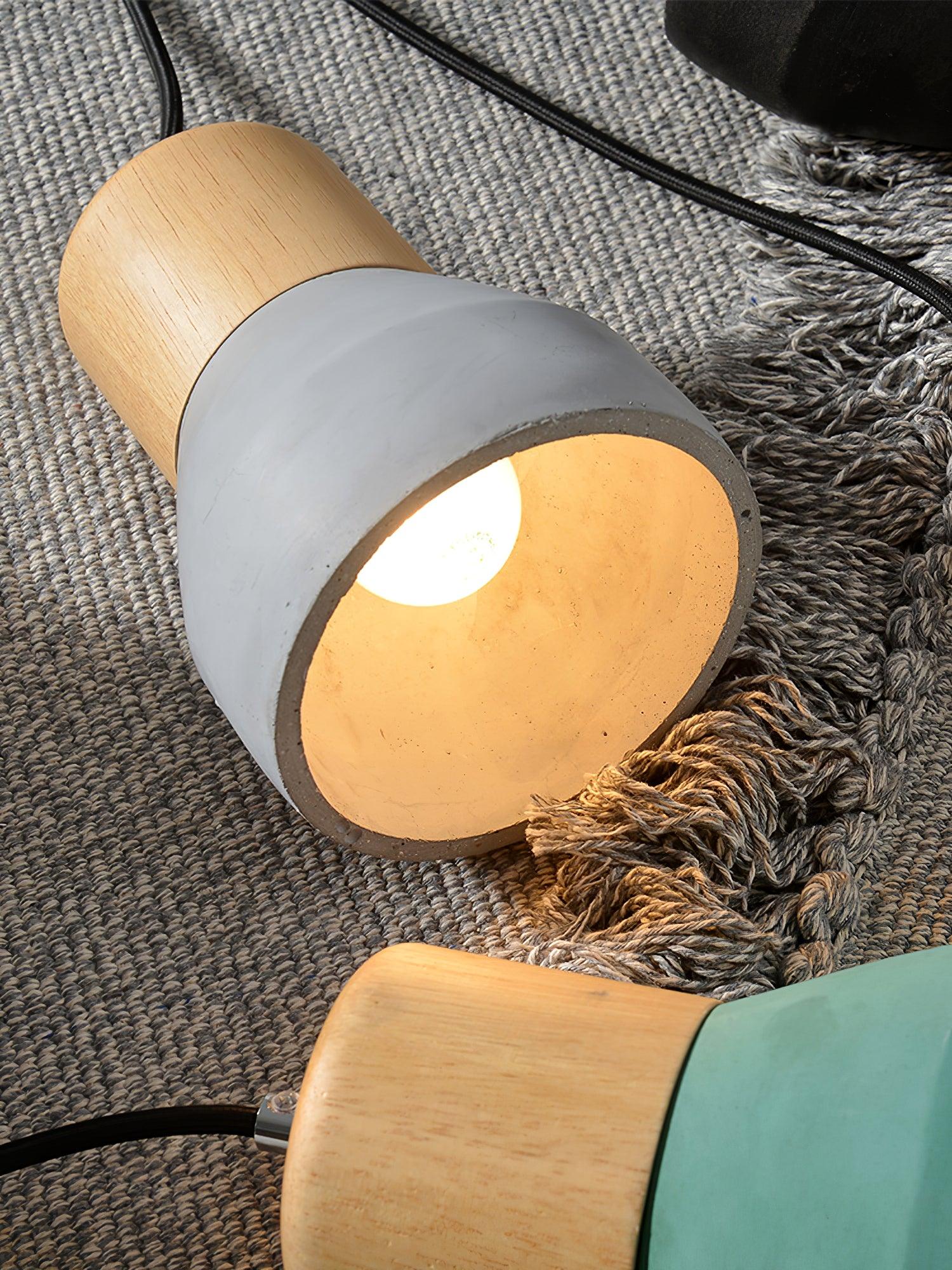 Andenon Modern Cement Pendant Light - Industrial Style Hanging Lamp for Kitchen Island, Dining Room & Living Room Decor
