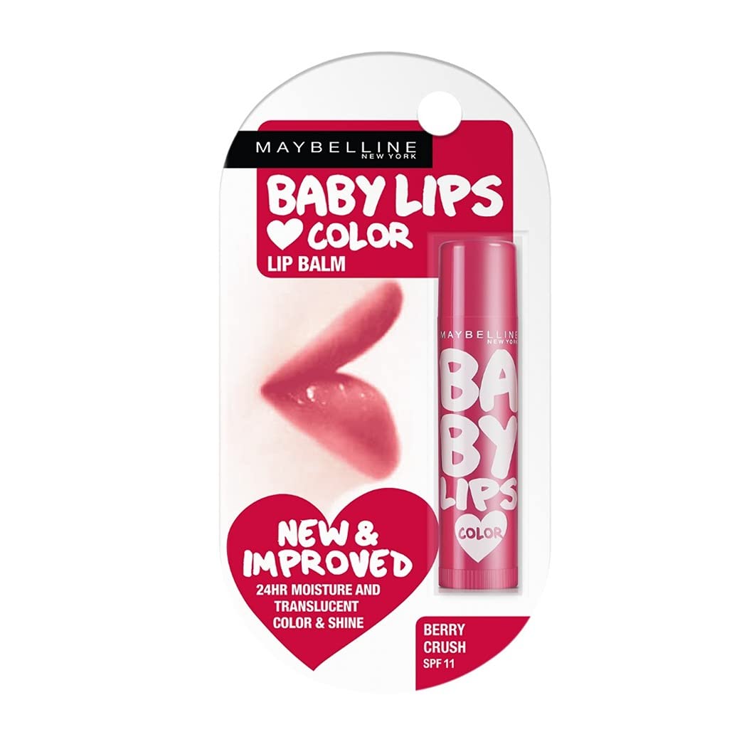 Maybelline New York Baby Lips Lip Balm - Pink Lolita & Berry Crush, 4g | Moisturizing Lip Care for Dry Lips, Everyday Use & On-The-Go Hydration