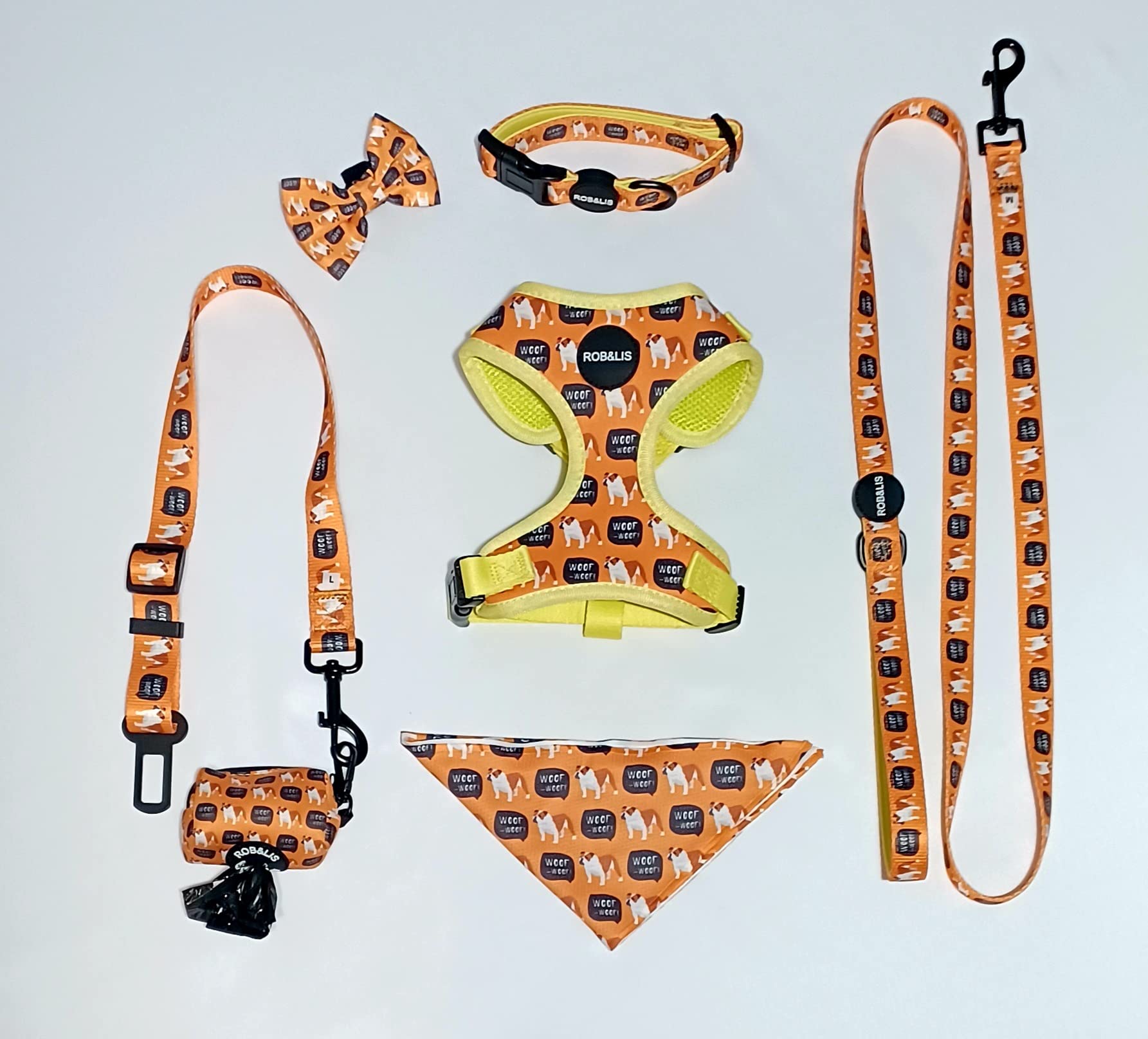 Reflective Dog Harness Set with Comfortable Leash - Soft Breathable Air Mesh Padded Vest for Small Dogs (Yellow Green, XS) - Perfect for Night Walks, Jogging & Outdoor Adventures