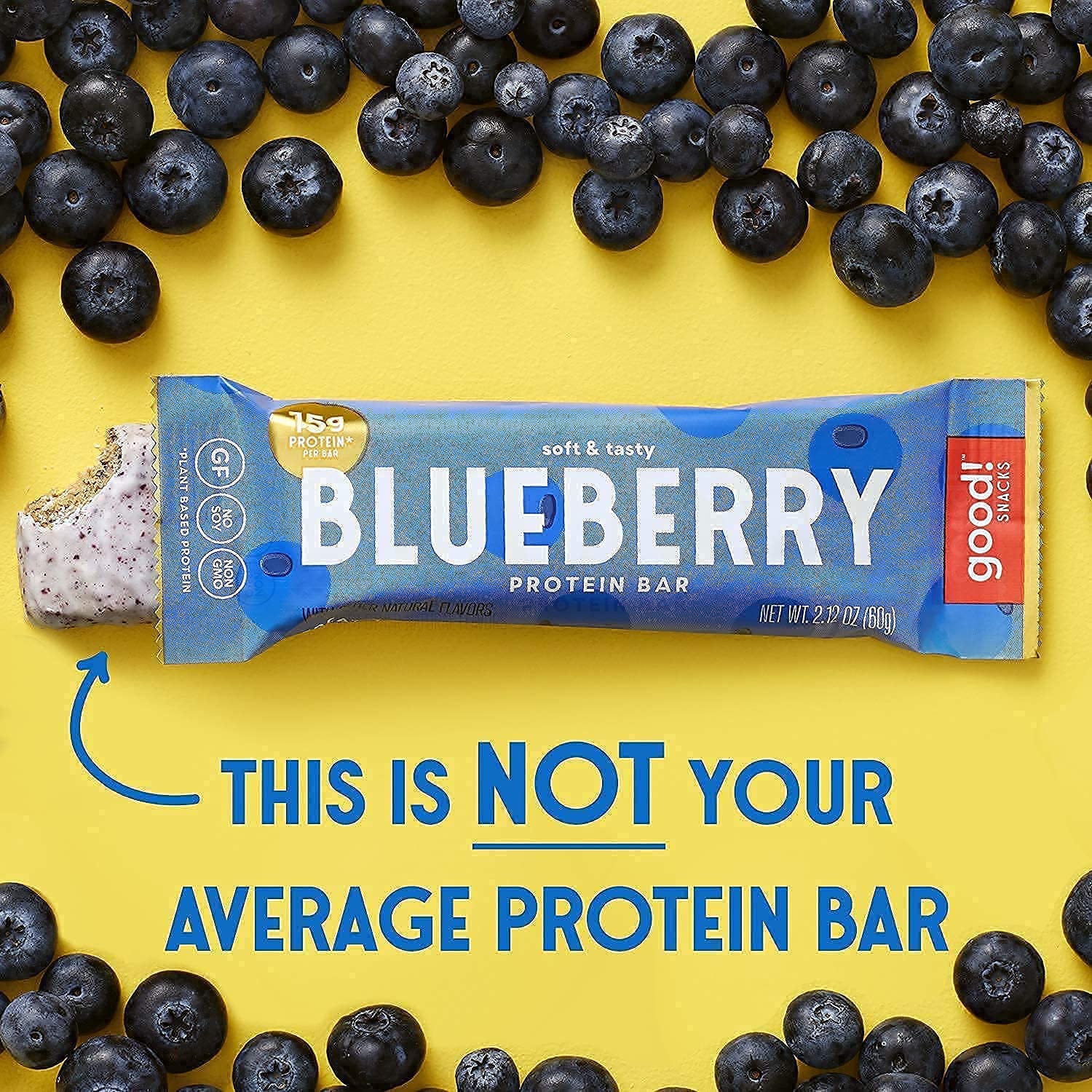 Vegan Protein Bars Bundle - Lemon & Blueberry (24 Bars) | Gluten-Free, Plant-Based, Low Sugar, High Protein (15g) | Healthy Meal Replacement & Energy Snacks | Perfect for Workouts, Office Snacking & On-the-Go Nutrition