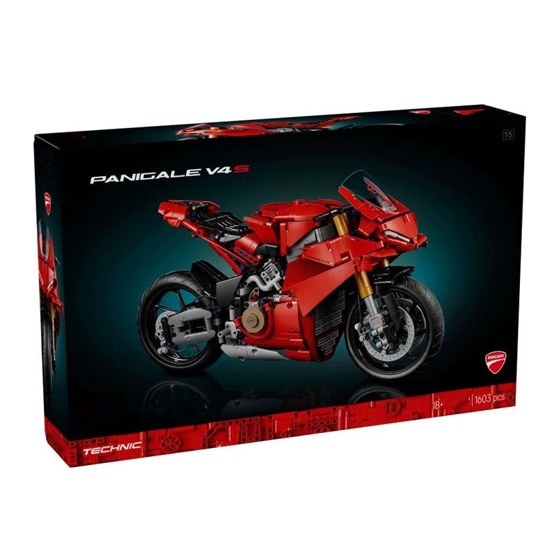 1603-Piece Ducati Panigale V4 S Motorcycle Building Blocks Set - Perfect for Adults & Kids DIY Model Collection, Gift for Motorcycle Enthusiasts, Home Office Display Decor