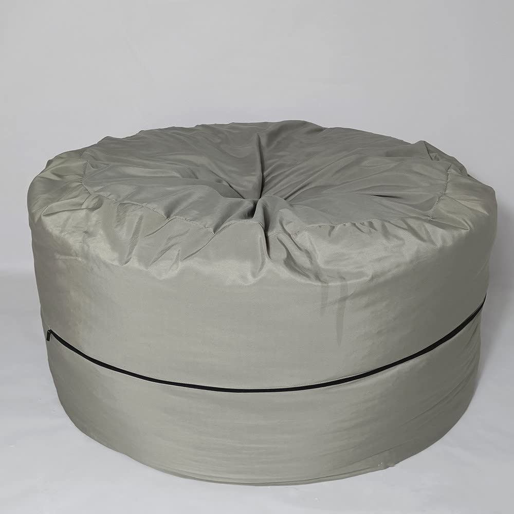 7FT Giant Bean Bag Cover - Soft Fluffy Fur Storage Chair Liner (No Filler Included) - Perfect for Living Room, Bedroom & Game Room - Grey