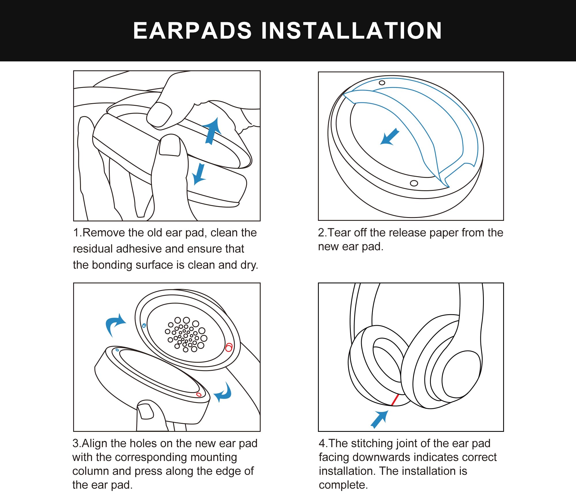Premium Memory Foam Replacement Earpads for Beats Solo 2 & Solo 3 Headphones - Soft Comfortable Ear Cushions Cover (White) - Perfect for Gaming, Music & Travel Use