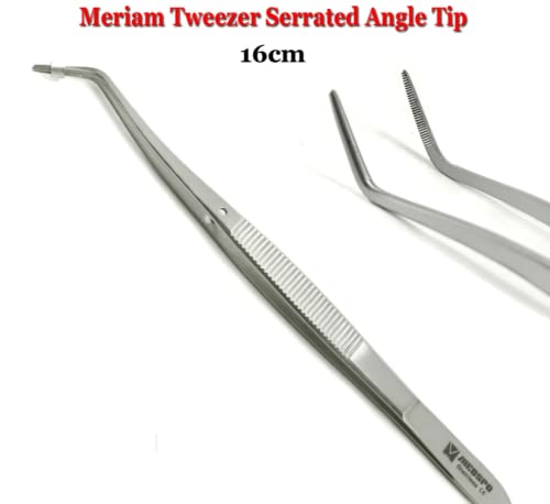 Professional Orthodontic & Surgical Tweezers - Dental Bracket Placing Forceps, Cotton Dressing Tissue Clamps, Direct Bonding & Serrated Suture Pliers - CE Certified Meriam Tweezers for Dental Clinics, Hospitals & First Aid Kits