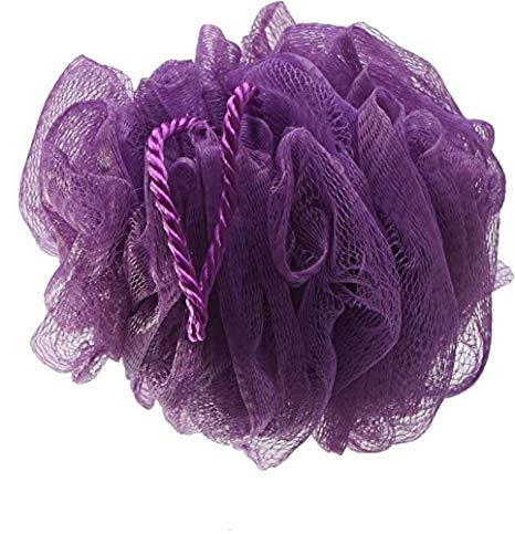 Exfoliating Bath Sponge & Loofah Pouf Set - 3 Pack Soft Mesh Shower Ball for Gentle Skin Cleansing & Body Scrub, Purple - Perfect for Daily Shower, Spa & Exfoliation Routine