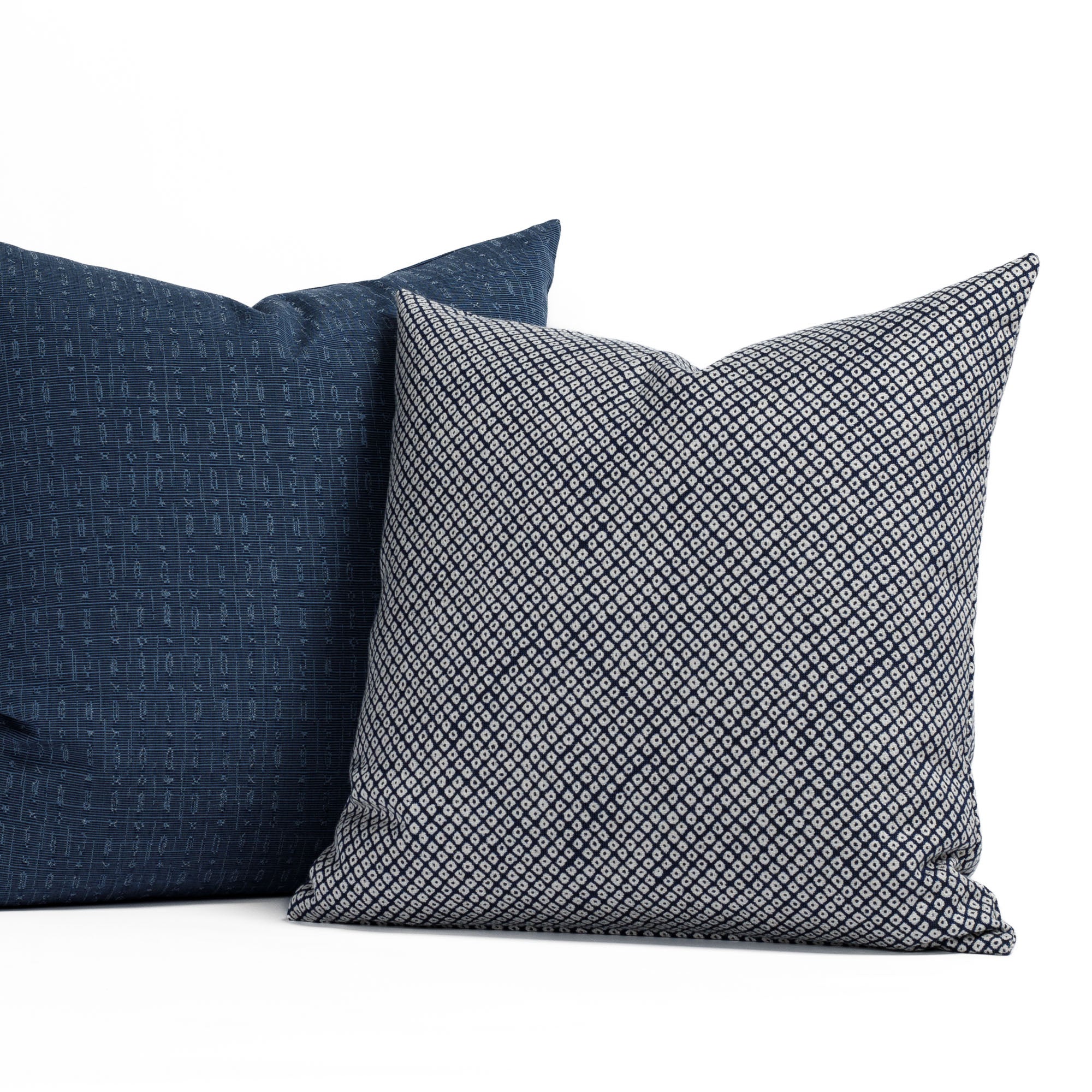Shibori 20x20 Outdoor Pillow Cover - Hand-Dyed Indigo Blue Boho Decorative Throw Pillow for Patio, Porch, Garden & Poolside Lounging