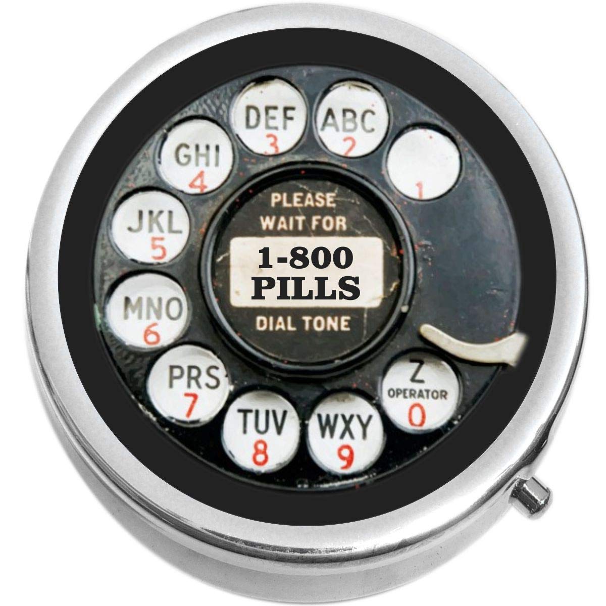 Vintage Rotary Dial Phone Pill Organizer - 7-Day Medicine Vitamin Storage Box - Perfect for Travel, Home, and Office Use