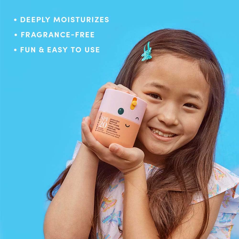 Evereden Kids Face Cream, 1.7 oz - Fragrance-Free Baby & Kids Face Lotion with SPF 20 | Clean, Non-Toxic & Hypoallergenic Moisturizer | Multi-Vitamin Skincare for Sensitive Skin | FSA Eligible | Perfect for Daily Sun Protection & Dry Skin Relief