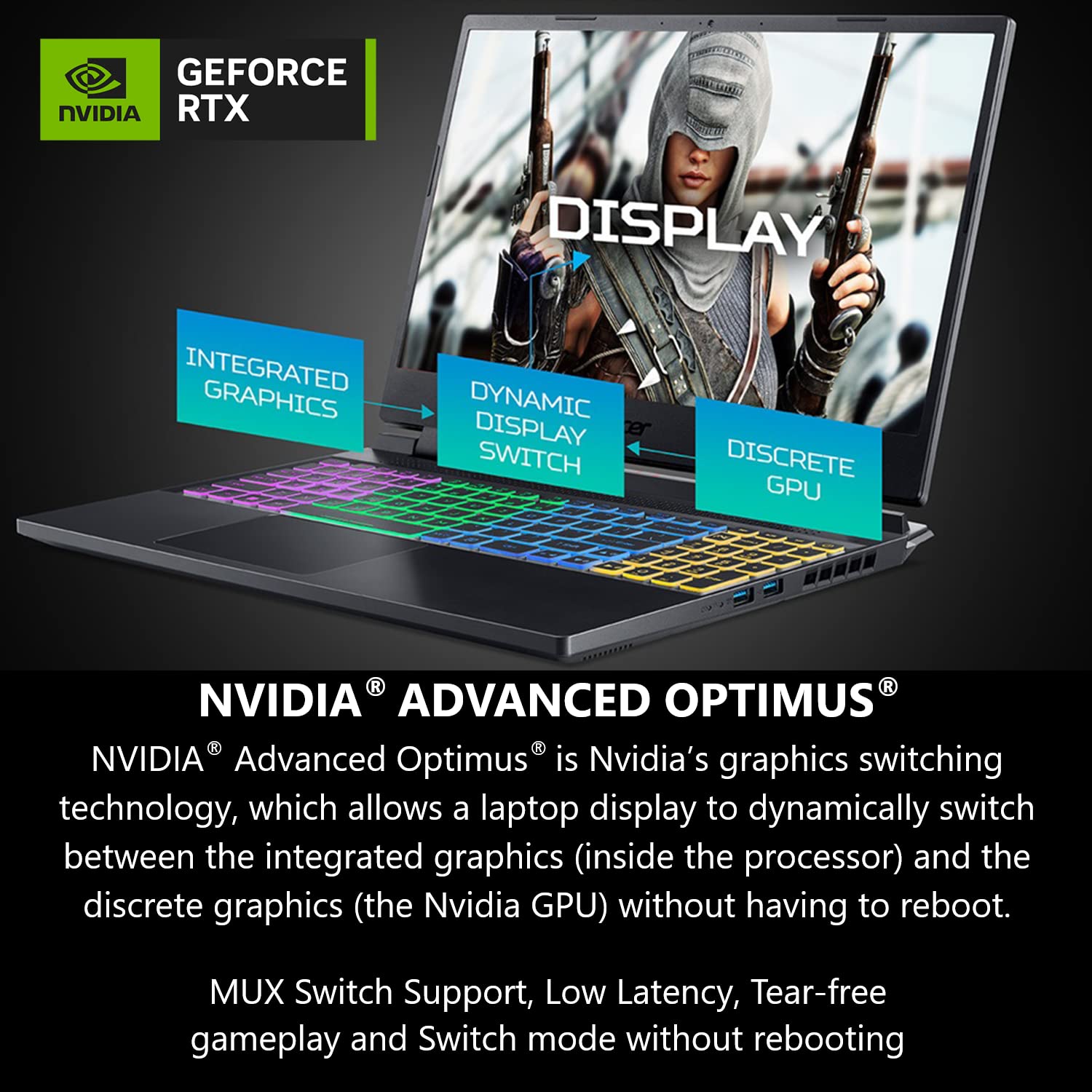 Acer Nitro 16 Gaming Laptop - AMD Ryzen 7 7840HS Octa-Core, NVIDIA RTX 4060 GPU, 16