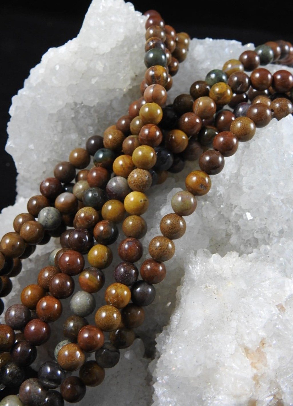 Natural Brown Jasper Bead Strand - 15