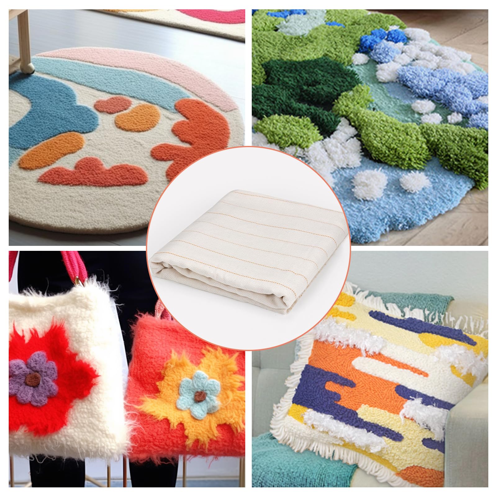 157''x78.5'' Primary Tufting Cloth Rug Backing Fabric for Rug Tufting Guns - 4M Width (4M*2M) - Perfect for DIY Rug Making, Home Decor, and Craft Projects